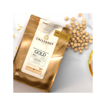 Callebaut belga csokoládé pasztilla 400g - GOLD karamellás