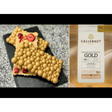 Callebaut belga csokoládé pasztilla 400g - GOLD karamellás