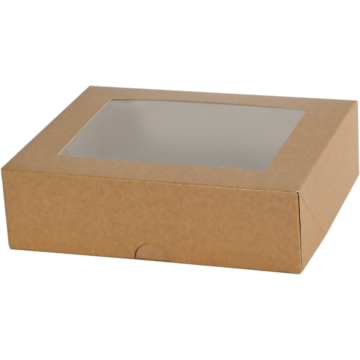 Natúr ablakos sütis doboz 16x13x4.6cm - Minimum online rendelhető: 10db