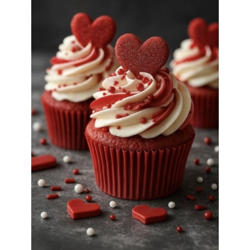 Funcakes muffinpapír 48db - Piros