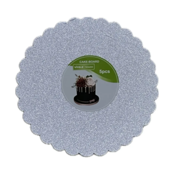 Hullámos fehér tortakarton 25cm 5db