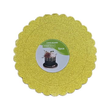 Hullámos fehér tortakarton 25cm 5db