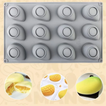 Szilikon forma mousse - Mangó 12db-os