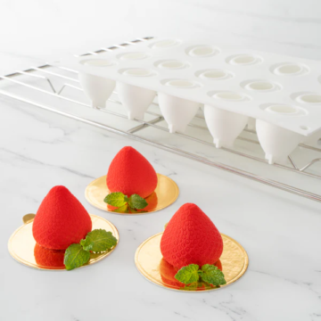 Szilikon forma mousse - Eper 15db-os
