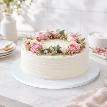 Prémium Fehér tortadob kerek 40cm  - Csak személyes átvételel
