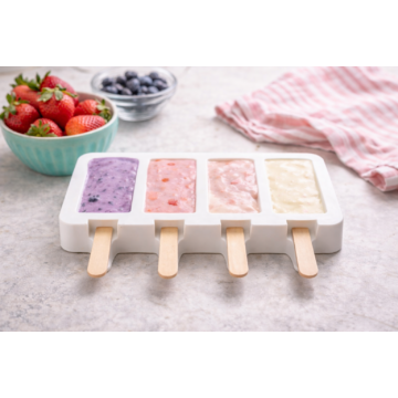 Szilikon jégkrém/Popsicle forma - Mélyedéssel