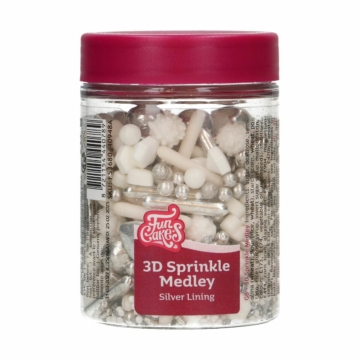 FunCakes 3D Sprinkle Medley - Silver Lining 70g