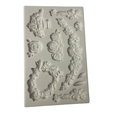 Szilikon forma fondant díszekhez - Mintázó rózsák M93201