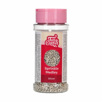 Funcakes szórócukor 65g- Silver/Ezüst mix