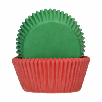Funcakes muffinpapír 48db - Piros-zöld