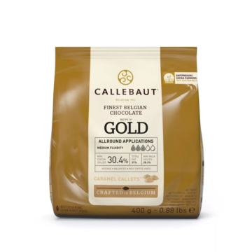 Callebaut belga csokoládé pasztilla 400g - GOLD karamellás