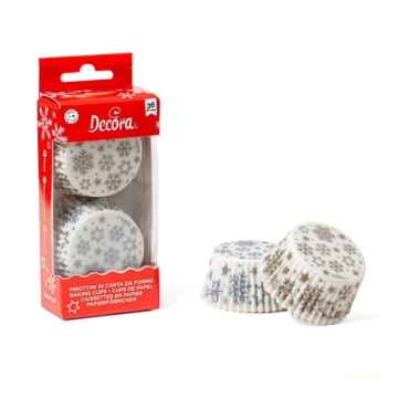 Decora muffinkapszli 36db - Hópehely