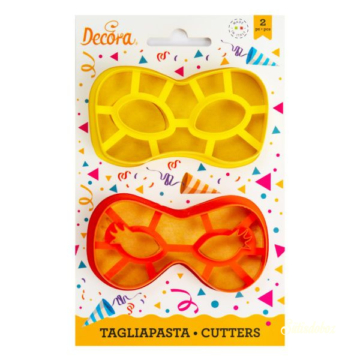 Decora műanyag kiszúró 2db - Farsangi álarc