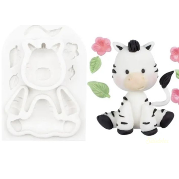 Szilikon forma fondant díszekhez - Figura Zebra
