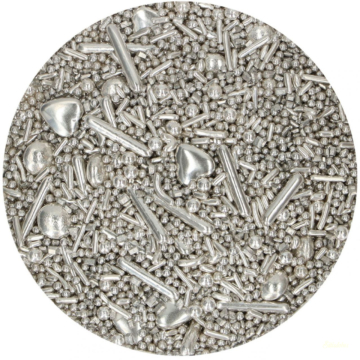 Funcakes szórócukor 65g- Silver/Ezüst mix
