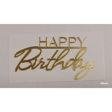 Műanyag tortadísz - Happy Birthday írott