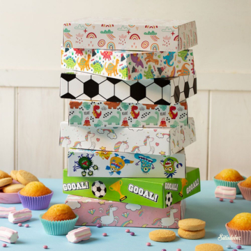 Decora papírdoboz 1 db választható mintával - GYERMEK PARTY