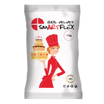 Smartflex Velvet dekorációs massza 1kg - Piros