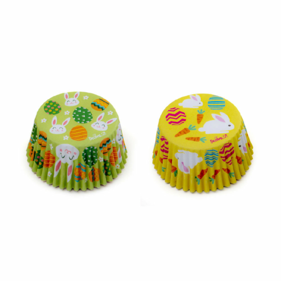 Decora muffinkapszli - Húsvéti sárga zöld 36db