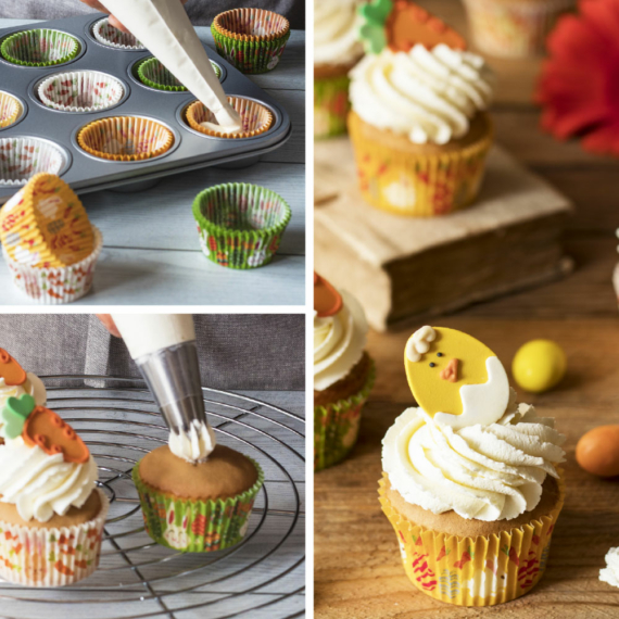 Decora muffinkapszli - Húsvéti sárga zöld 36db
