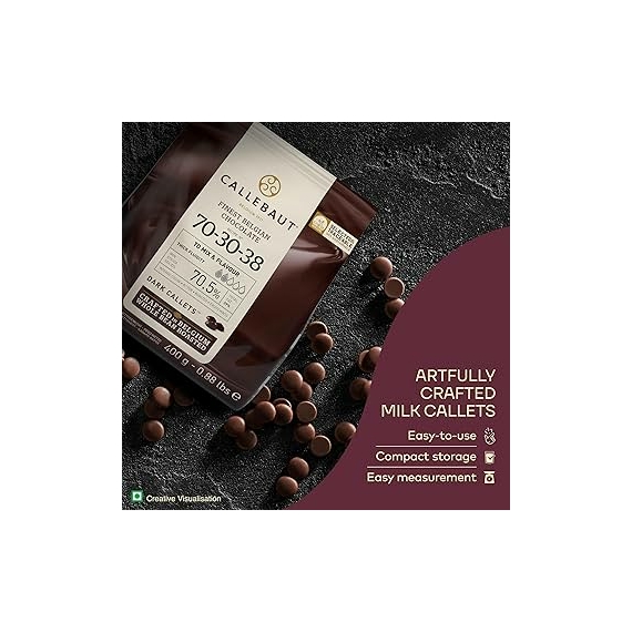 Callebaut belga csokoládé pasztilla 400g - 70.5%-os ét
