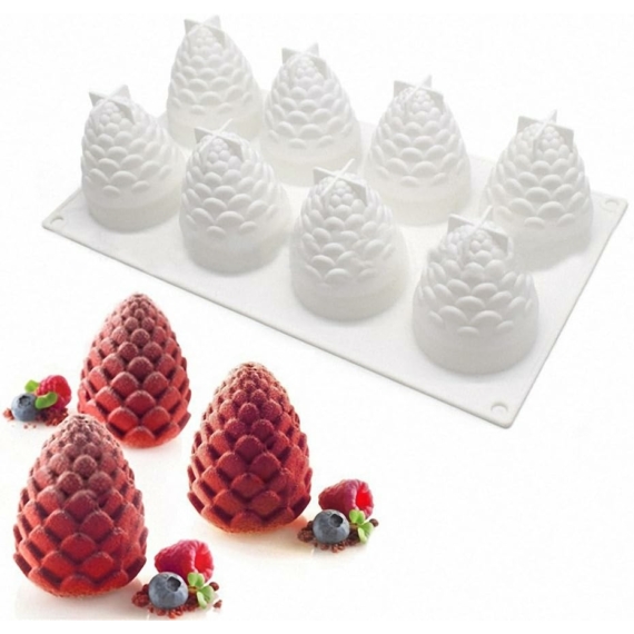 Szilikon forma mousse - Toboz 8db-os