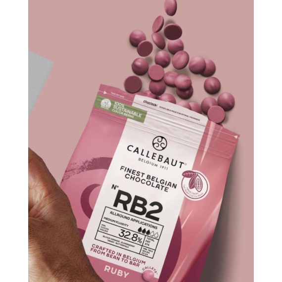 Callebaut belga csokoládé pasztilla 400g  RUBY