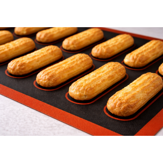 Szilikon üvegszálas eclair sütőlap 40x60cm