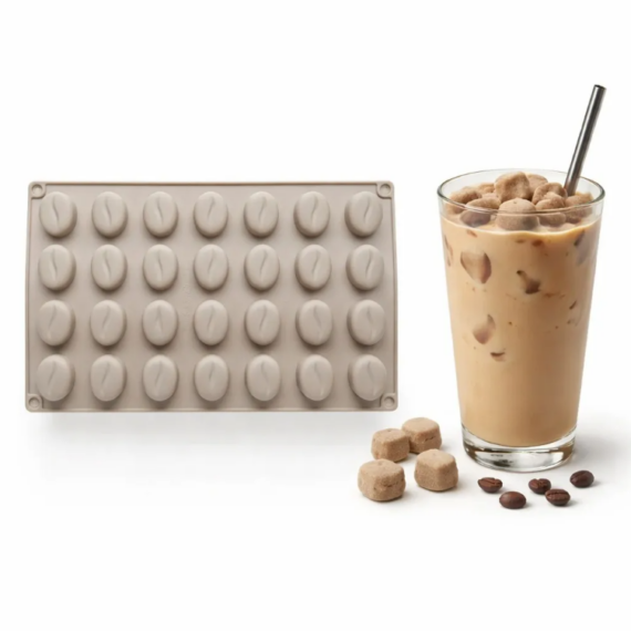 Szilikon forma mousse - Kávészem 28db-os