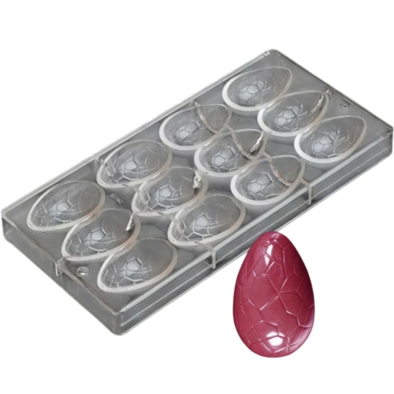 Polikarbonát bonbon forma - Mintás tojás