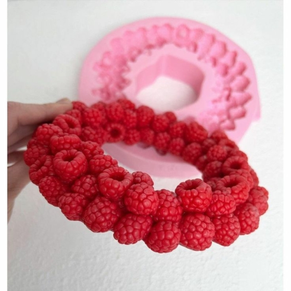Szilikon forma - Málna koszorú 15cm