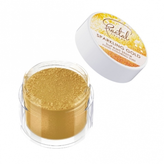 Fractal dekorációs selyemfényű ételszínező por - Sparkling Gold - Szikrázó arany