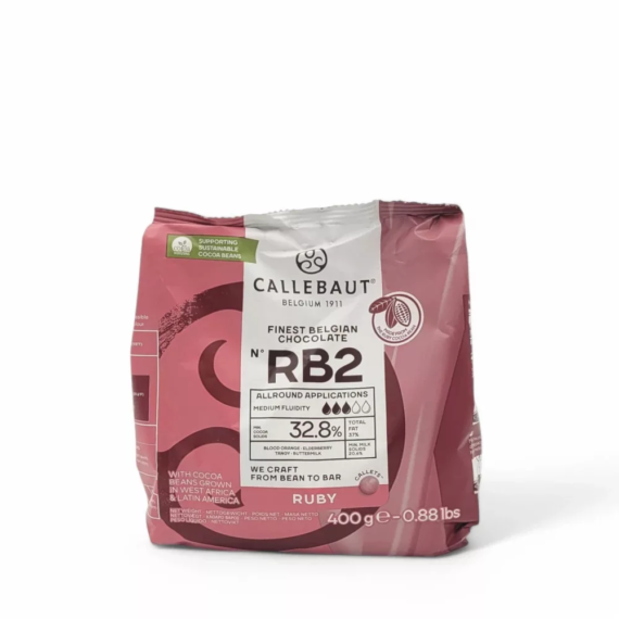 Callebaut belga csokoládé pasztilla 400g  Ruby