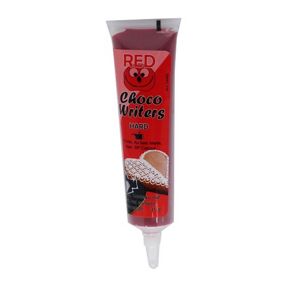 ChocoWriters fehércsokoládé ízû cukoríró toll - Piros 32g