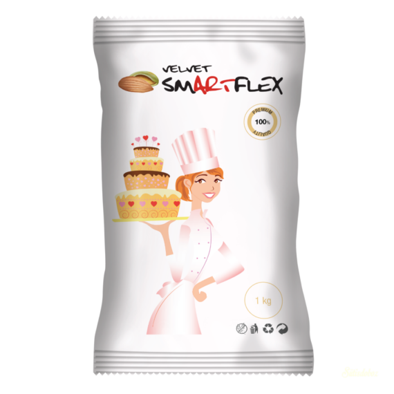 Smartflex Velvet dekorációs massza 1kg  - Mandulás