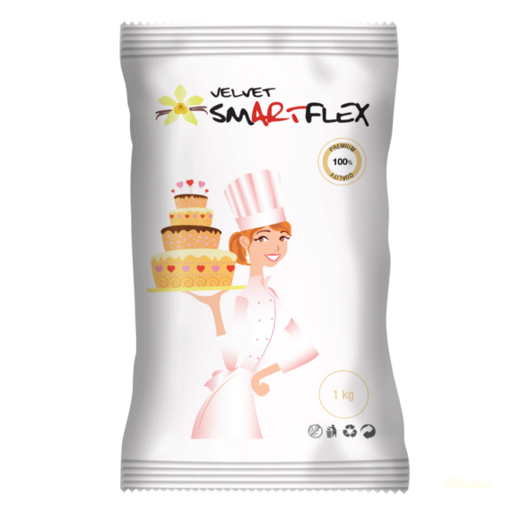 Smartflex Velvet dekorációs massza 1kg - Vaníliás