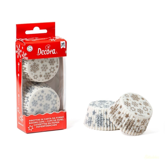 Decora muffinkapszli 36db - Hópehely
