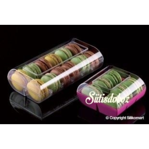 Macaron doboz MŰANYAG 6 db-os