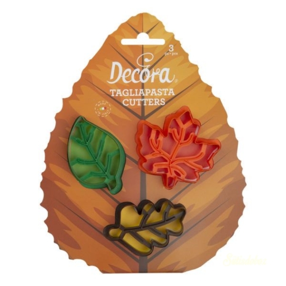 Decora műanyag kiszúró 3db - Őszi falevelek
