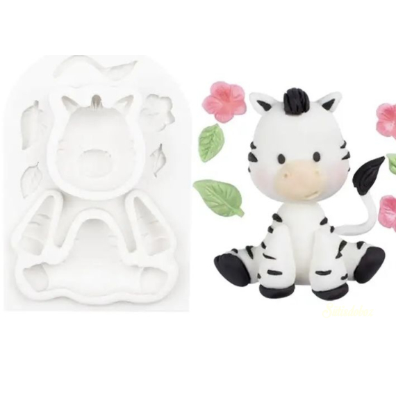 Szilikon forma fondant díszekhez - Figura Zebra