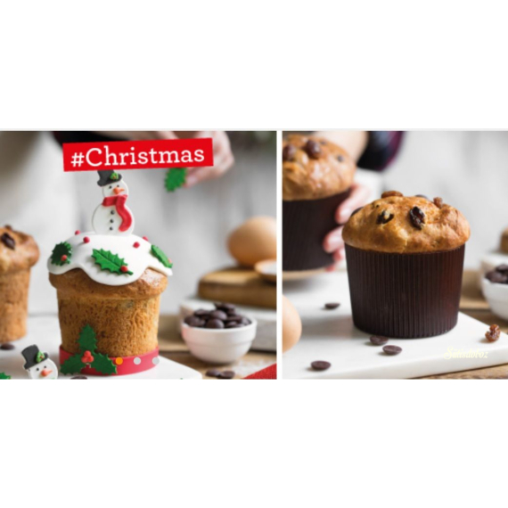 Decora papír sütőforma 12db - MINI Panettone 100g