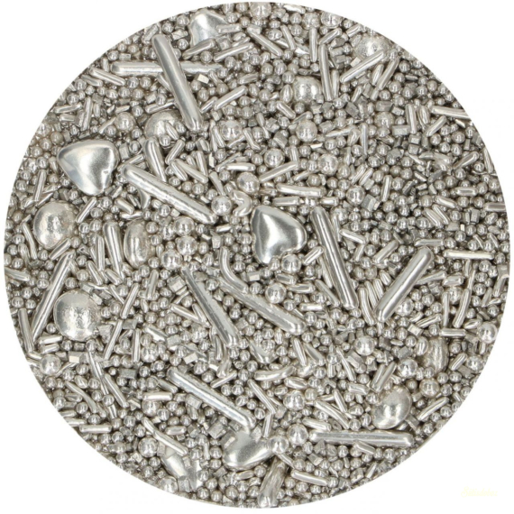 Funcakes szórócukor 65g- Silver/Ezüst mix