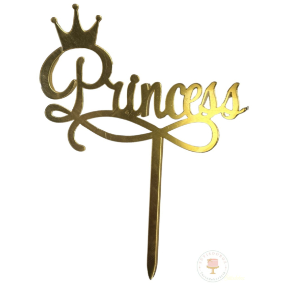 Akril beszúró Princess 1 db - Arany