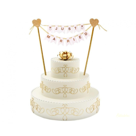 Papír torta beszúró - Just married