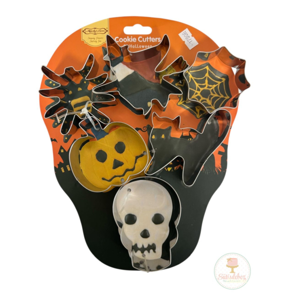 Fém kiszuró 6db-Halloween minta