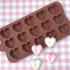 Szilikon csokoládé bonbon forma - Kis Geometrikus szív