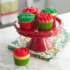 Decora mini muffin/bonbon forma 200db - Zöld-fehér-piros